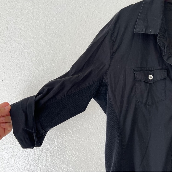 G by Guess Black Button Up Utility Long Sleeve Size Large - Picture 6 of 9